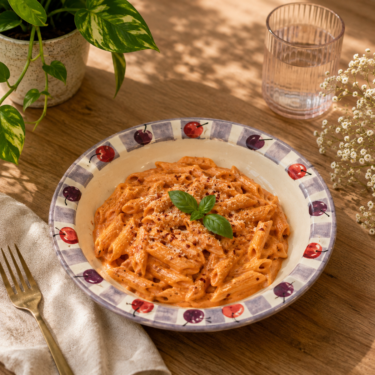 Cherry Charm Pasta/ Snack Plate