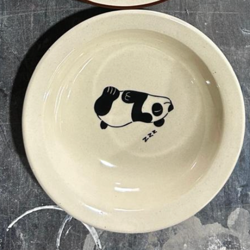Snack Plate/ Pasta Bowl, handmade ceramic plate in white, view 2