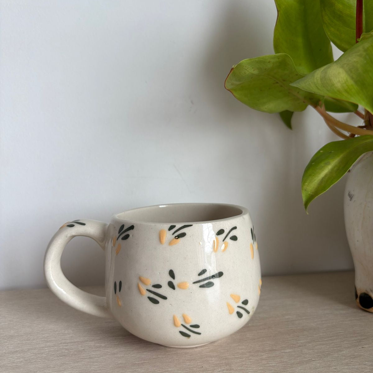 White Mug Yellow Flower