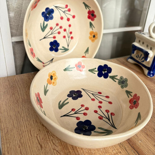 Multicolor floral Bowl, handmade ceramic bowl