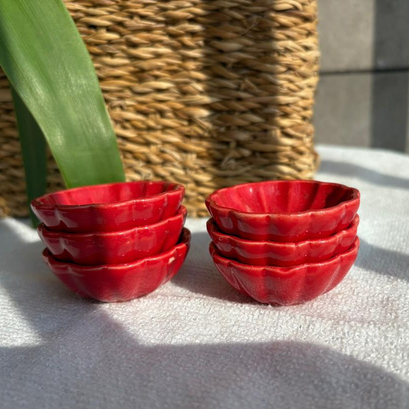 Red Dip Bowls