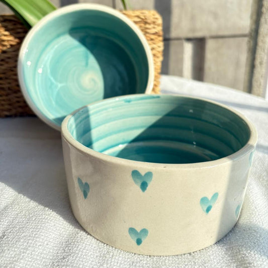 Aqua Bowl, handmade ceramic bowl in blue