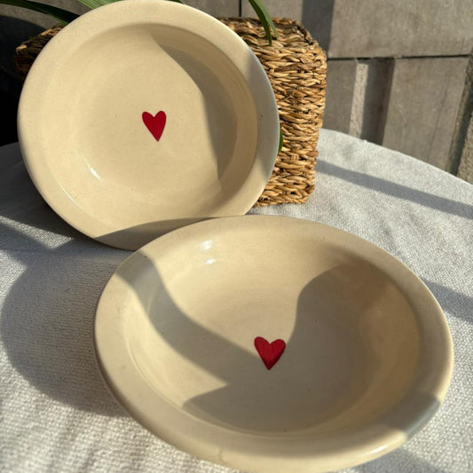 White Pasta Plate, handmade ceramic plate in white, view 2