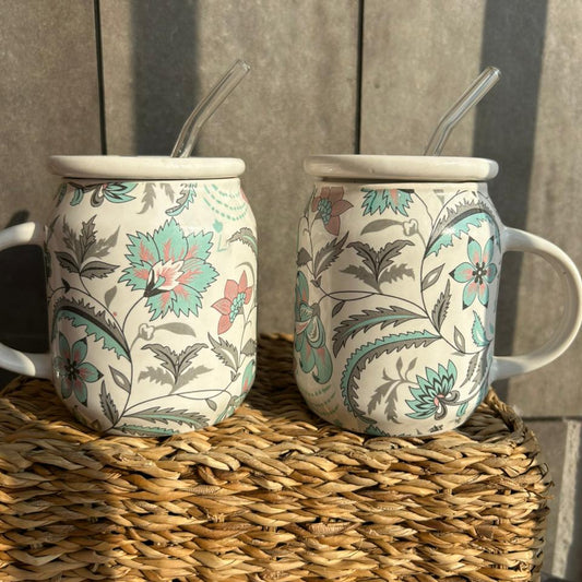 Sipper Mug, handmade ceramic mug in white