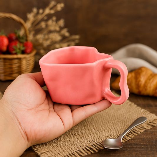 Pink heart shaped Mug
