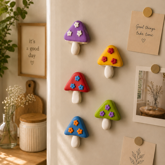 Funky Forest Mushroom Magnets