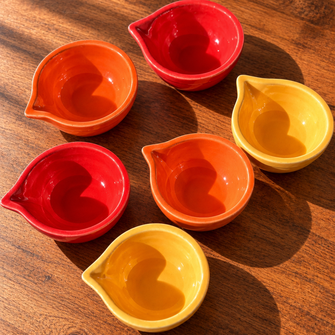 Ceramic Diya Set