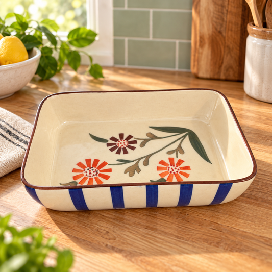 Floral Baking/ Serving Tray