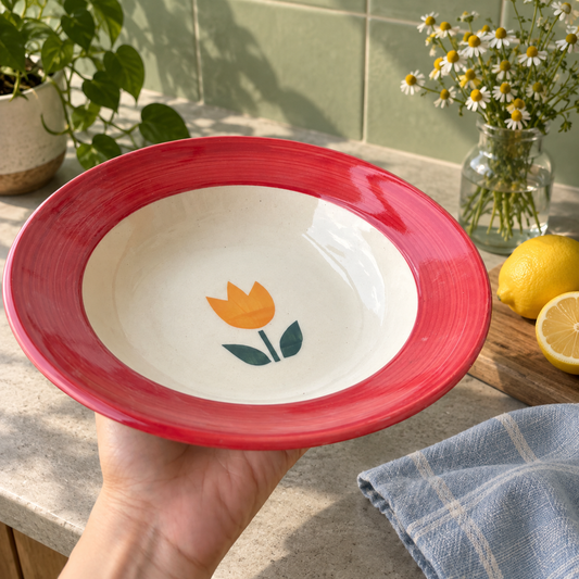Sun Bloom Pasta Plate/ Snack Plate