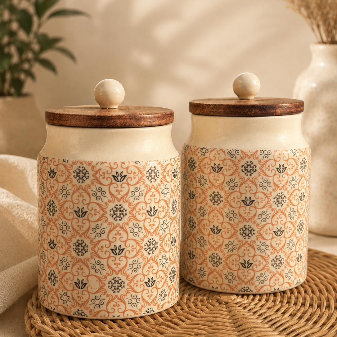 Saffron Bloom Jars