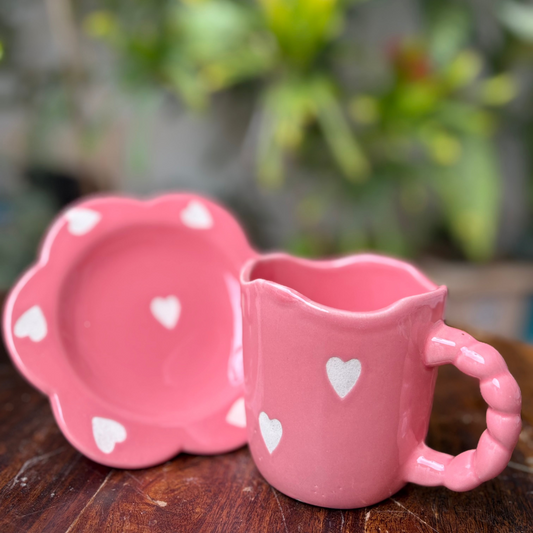 Pink Bracelet Mug & Saucer