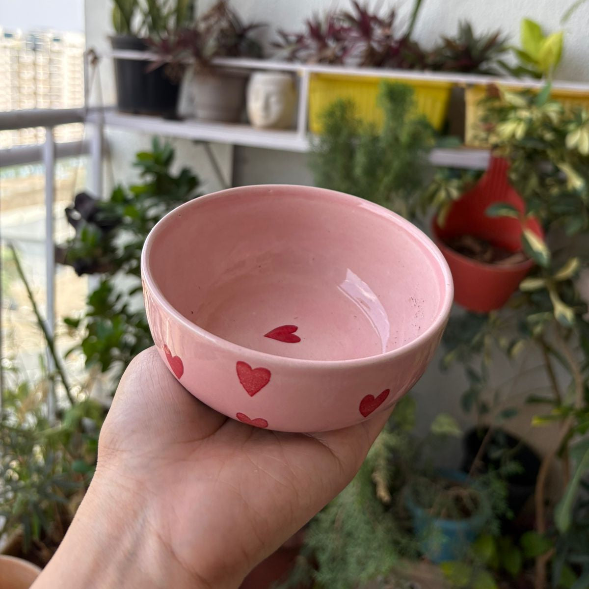 Pink Heart Bowl