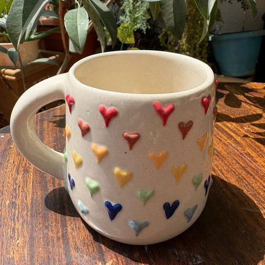 Multicolor heart Mug