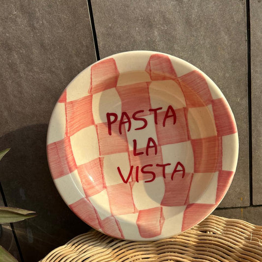 Pasta Plate Checkered