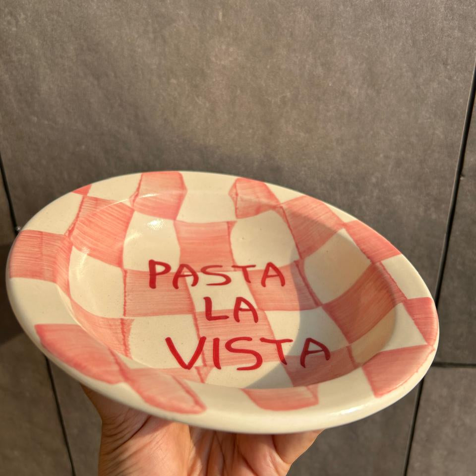 Pasta Plate Checkered