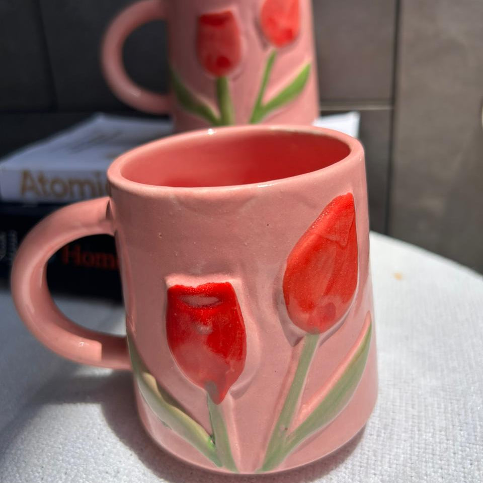 Pink Tulip Mug
