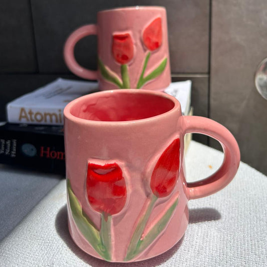 Pink Tulip Mug