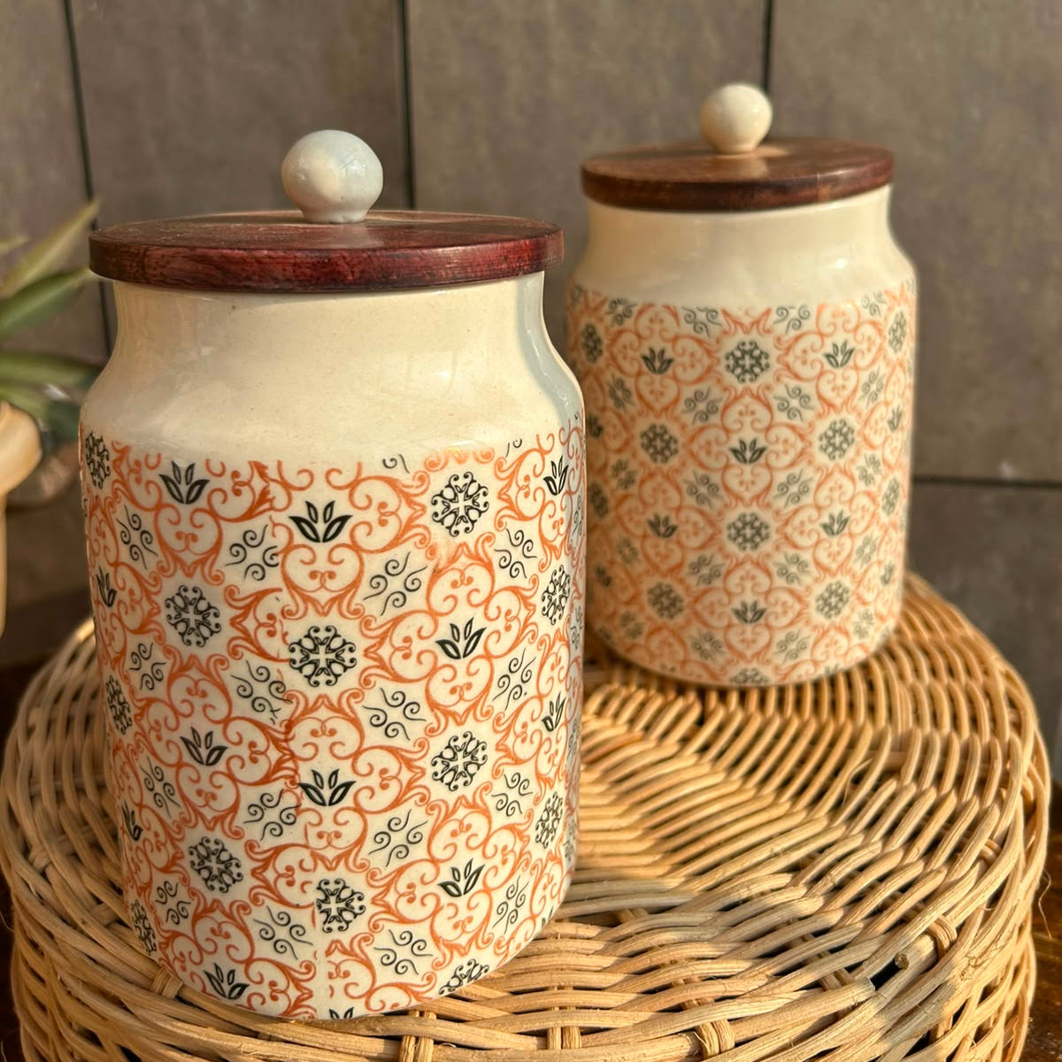 Saffron Bloom Jars