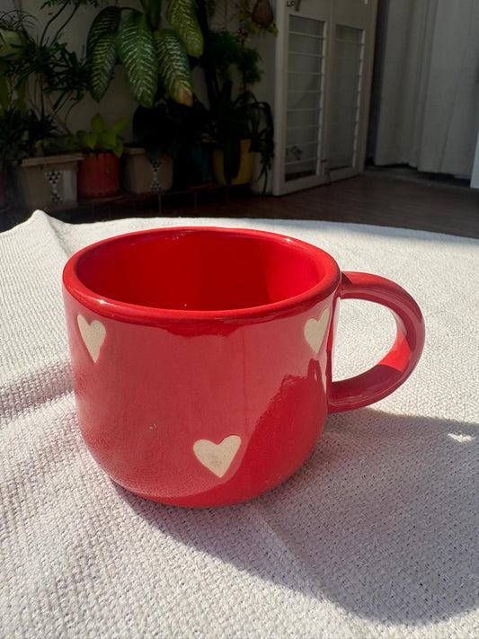 Pink Mug, handmade ceramic mug in pink, view 2
