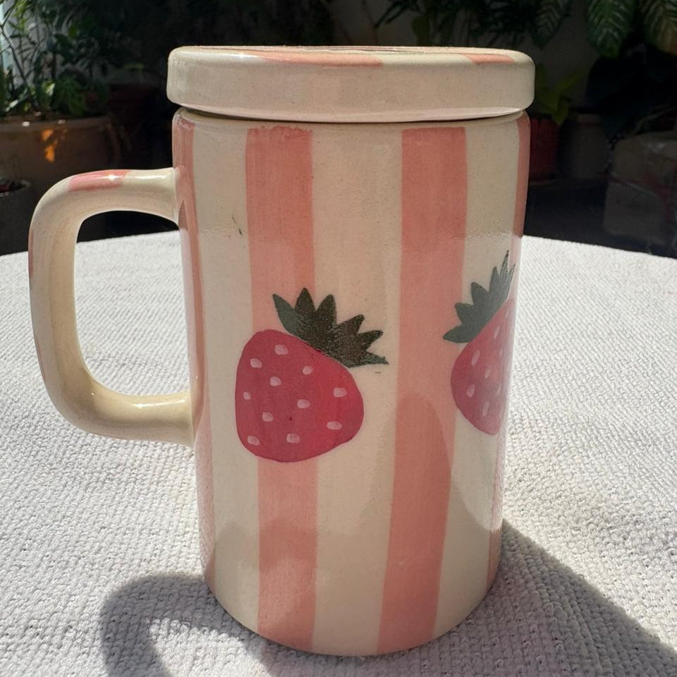 Strawberry Mug with Lid