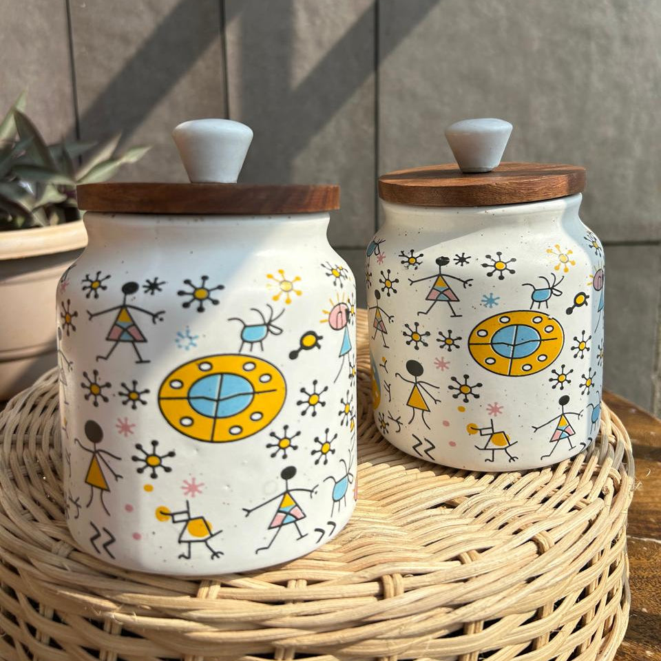 Warli Airtight Jars set of 2