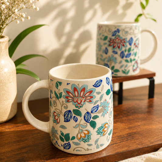 Petal Poetry Mugs (Set of 2)