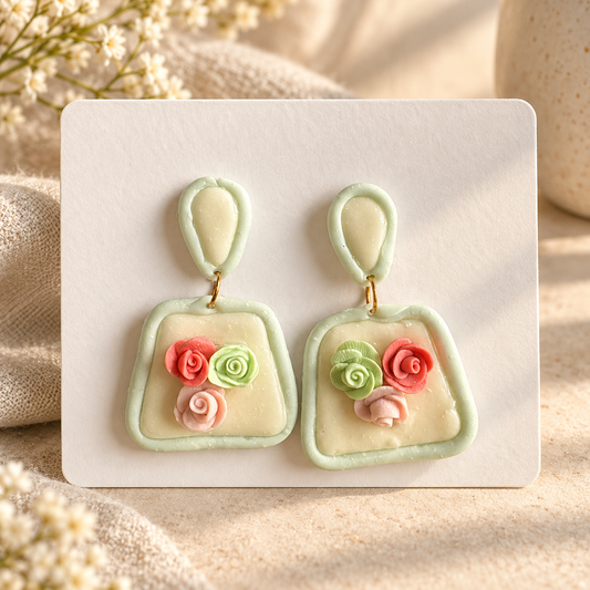3 Roses Earrings