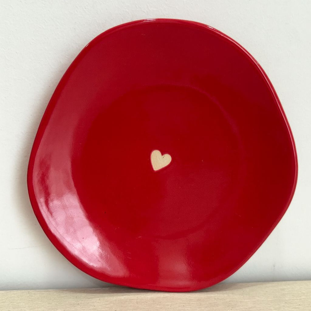 Red Snack Plate