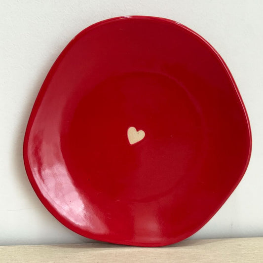 Red Snack Plate
